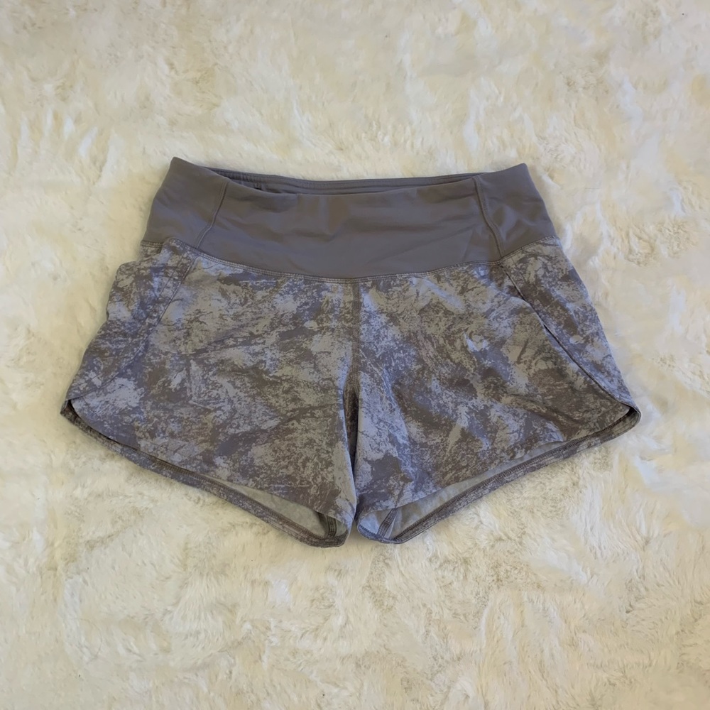4-inch speed-up gray lululemon shorts